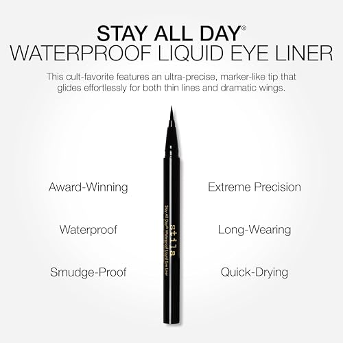 Detalle de stila Waterproof Liquid Eye Liner: Stay All Day with a Fine Brush Tip