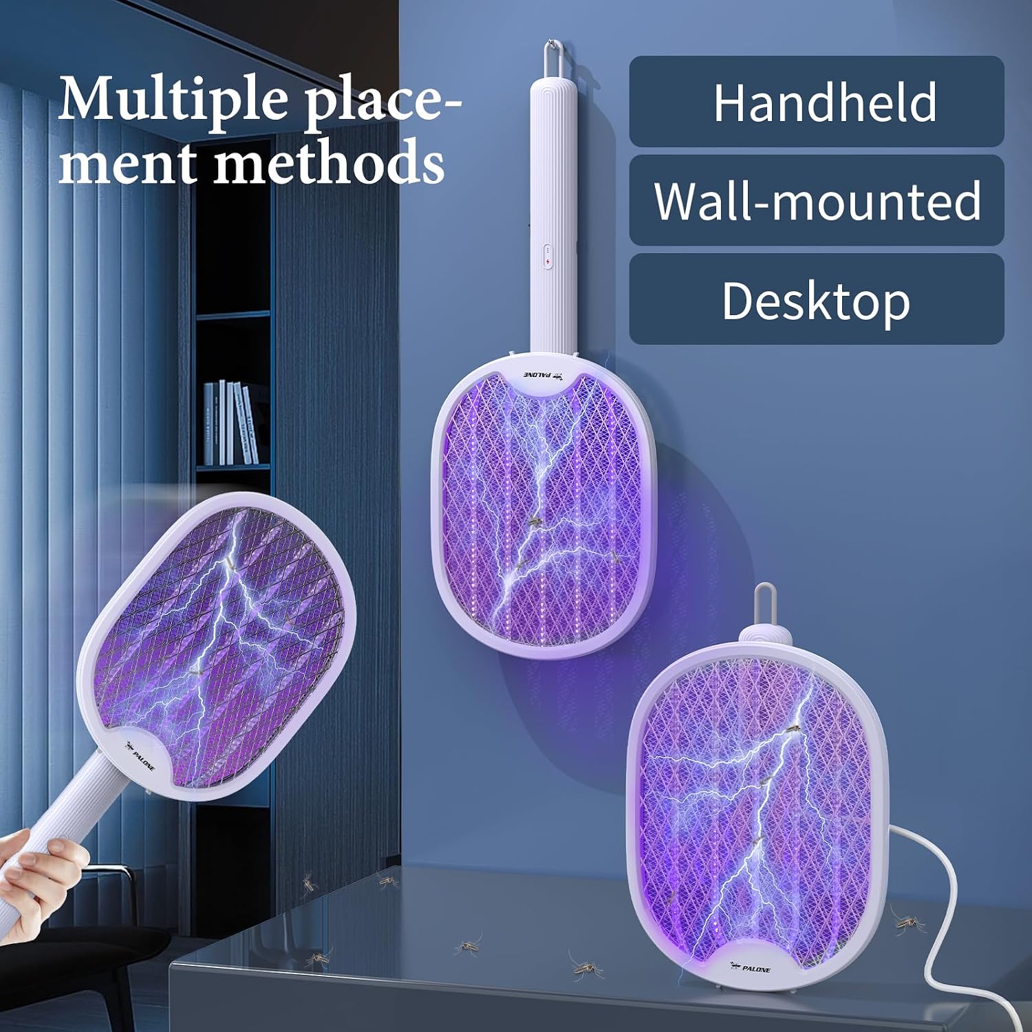 Detalle de PALONE fly zapper 4000V electric swatter