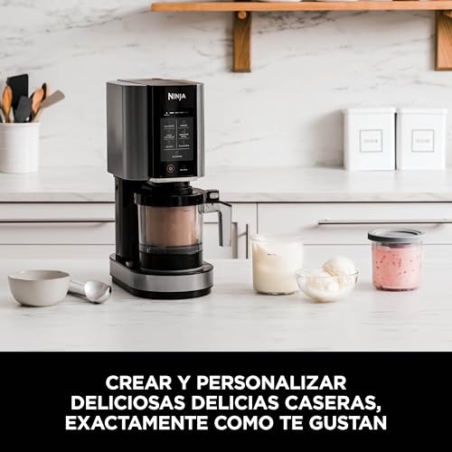 Detalle de Ninja CREAMi NC302EU: heladera multifunción 1,4 L para helados y más, con 2 tarrinas