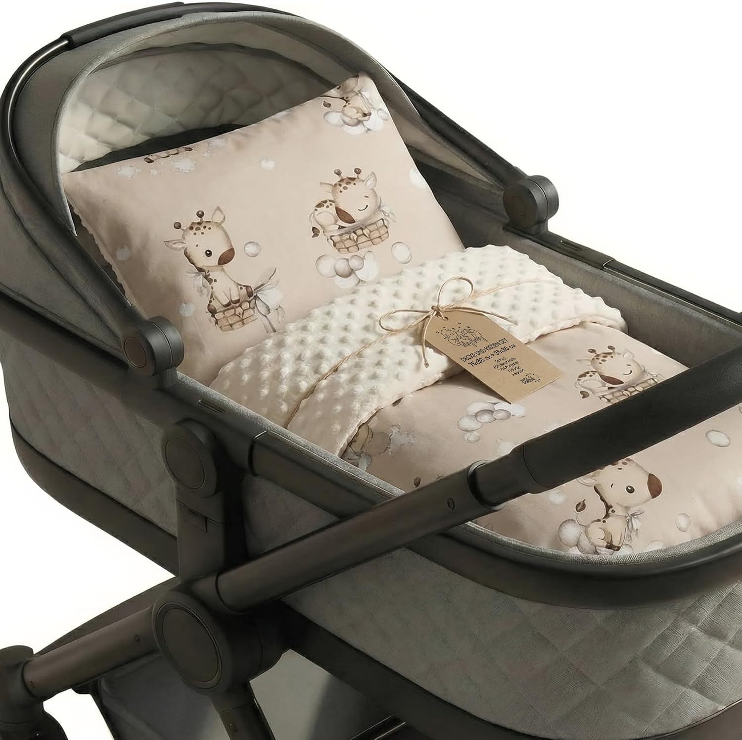 Totsy Baby Mysfilt Minky vinterfilt, vändbar bomull och fleece med kudde