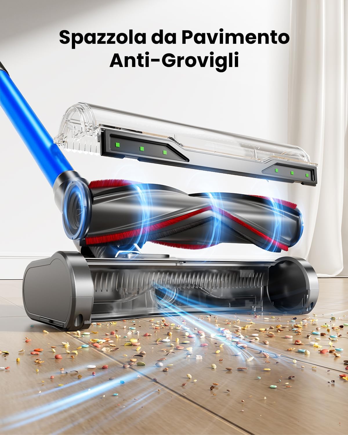 Detalle 2 de AIBIRTH Aspirapolvere Senza Fili 55KPa 650W – guida all'acquisto