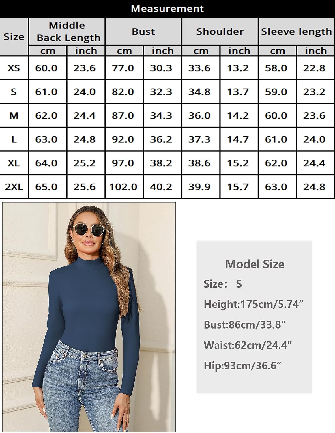Thumbnail 5 de Aottori Haut Thermique Femme col Roulé - T-Shirt à Manches Longues sous Vêtements Thermiques Chauds Thermoflux