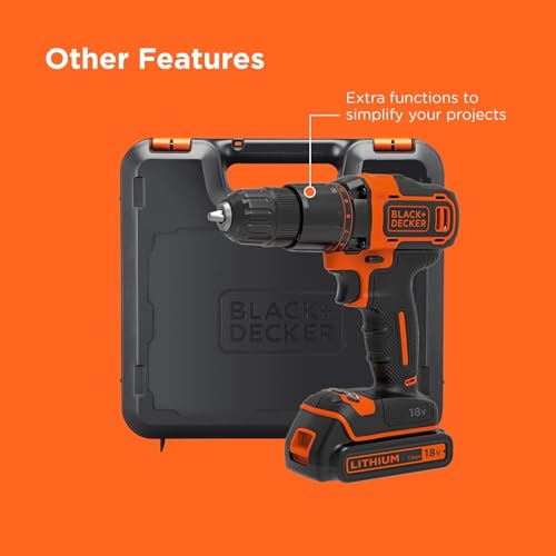 Thumbnail 9 de BLACK+DECKER cordless hammer drill 18V