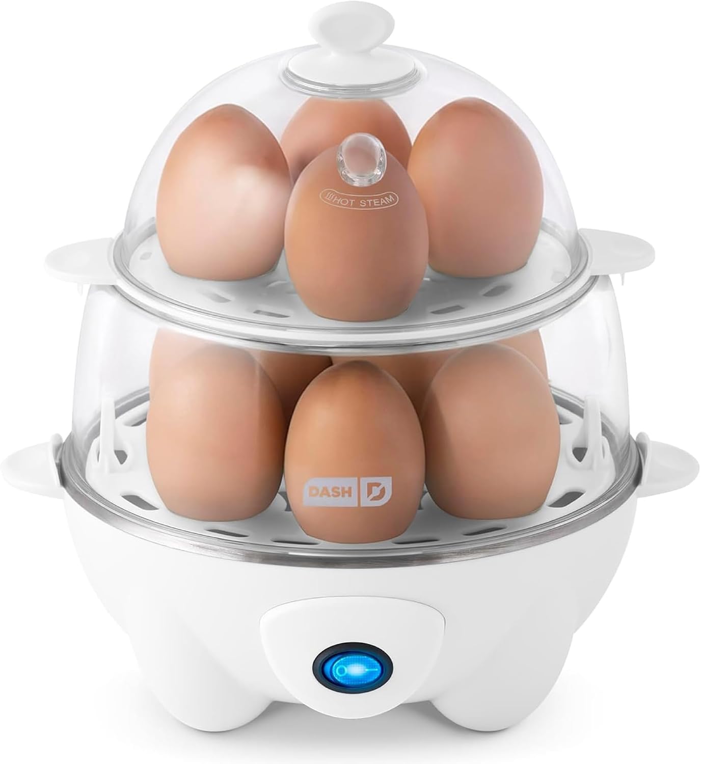 Dash Deluxe Egg Cooker 12-Egg Boiler & Steamer