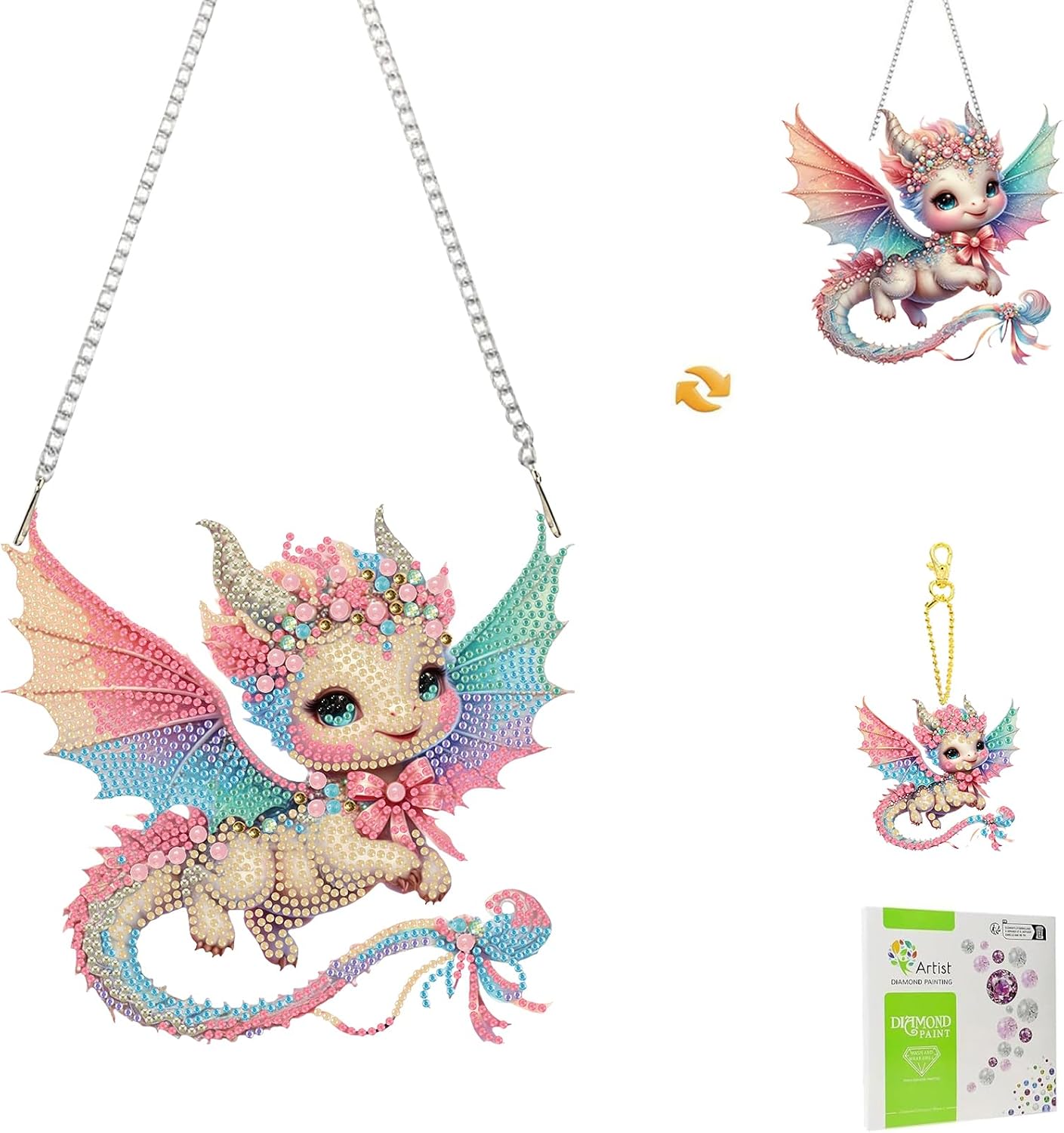 Thumbnail 6 de Masendp Diamond Painting Hanging Decor Kit in PET