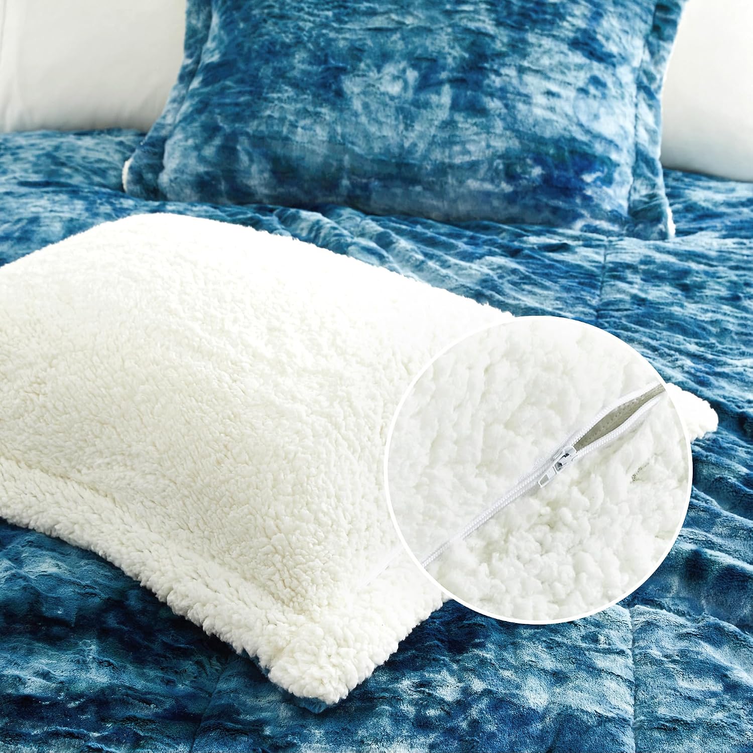 Thumbnail 6 de UNIKOME Sherpa Comforter Set Queen 90x90