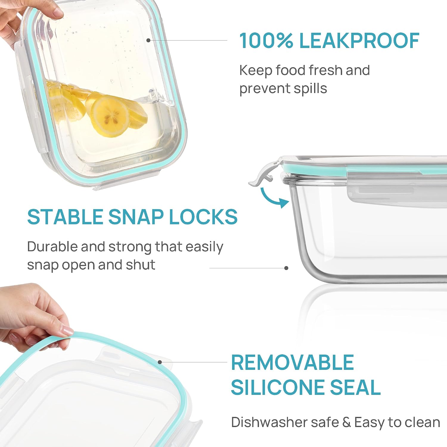 Thumbnail 5 de Vtopmart Glass Food Storage Containers 2260ml