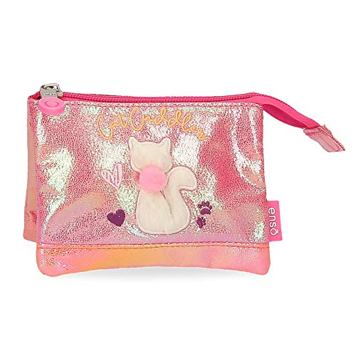 Detalle de Enso Cat Cuddler Monedero rosa 14×10×5 cm