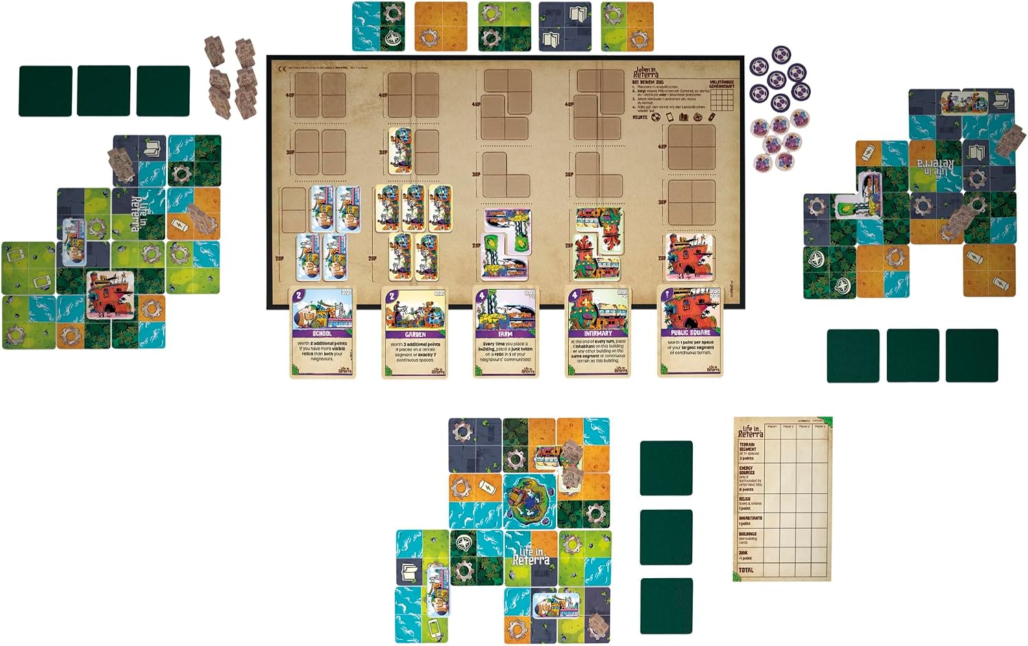 Thumbnail 2 de Life in Reterra Strategy Board Game: tile-laying spatial puzzle with wooden pieces & premium storage (2–4 players)