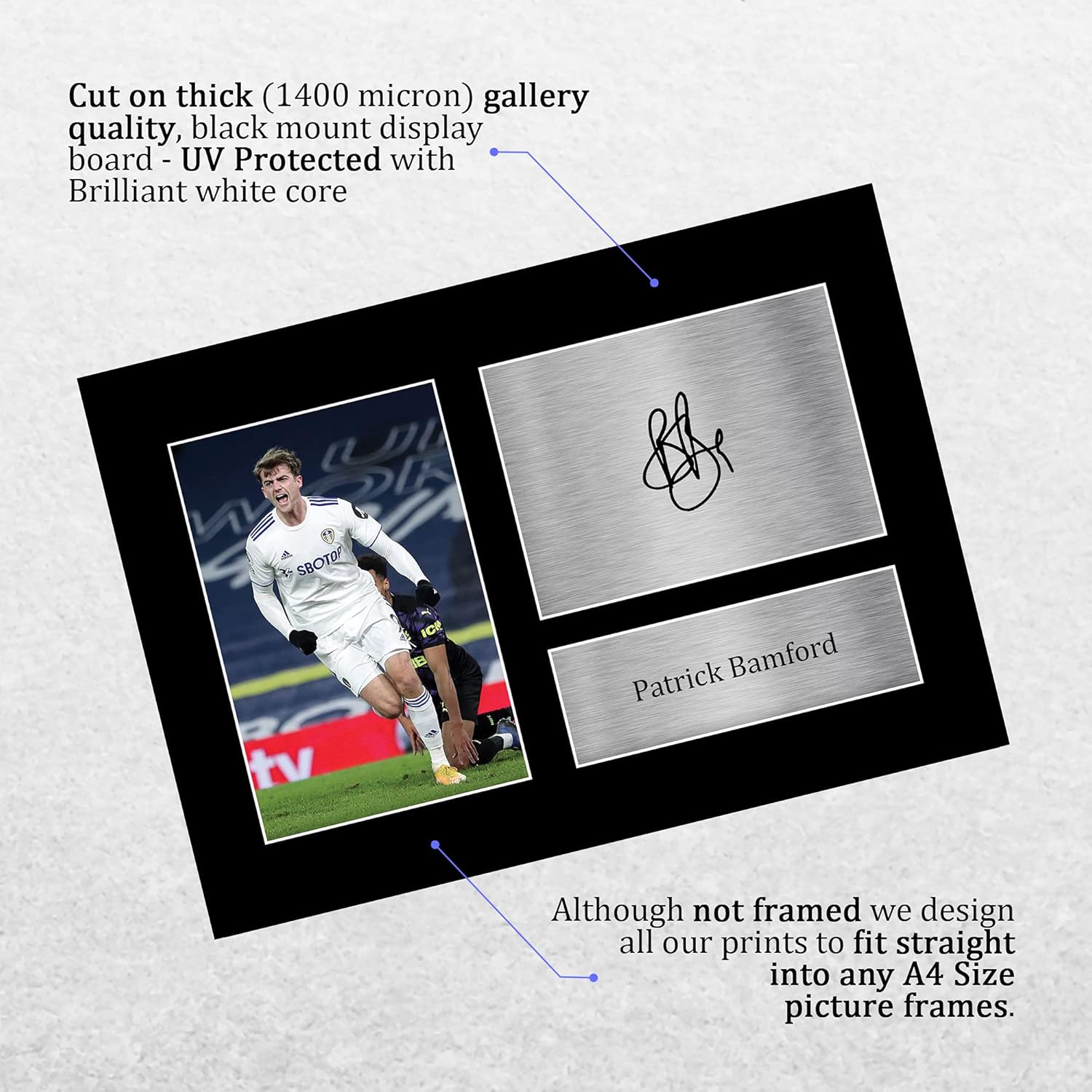 Thumbnail 2 de HWC Trading A4 Patrick Bamford Leeds United signed autograph picture gift