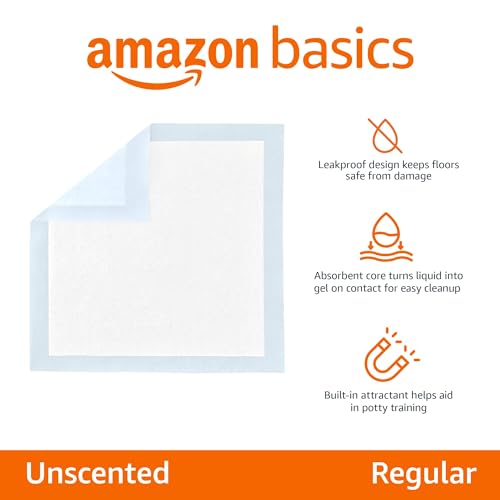 Detalle de Amazon Basics Lot de 100 protections absorbantes pour chiens - 5 couches, surface à séchage rapide, taille classique, bleu