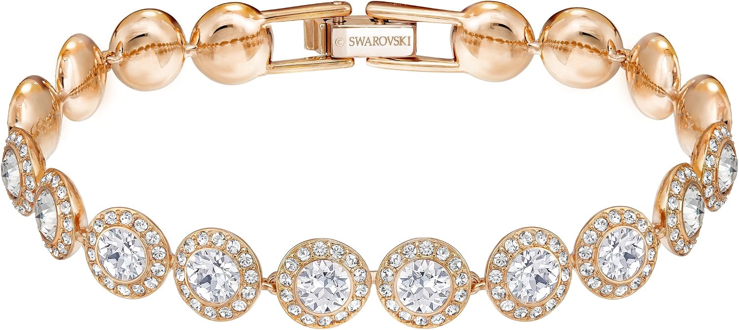 Detalle de Swarovski Una Angelic Armband – Roségold-Legierung mit Kristallpavé, 17 cm