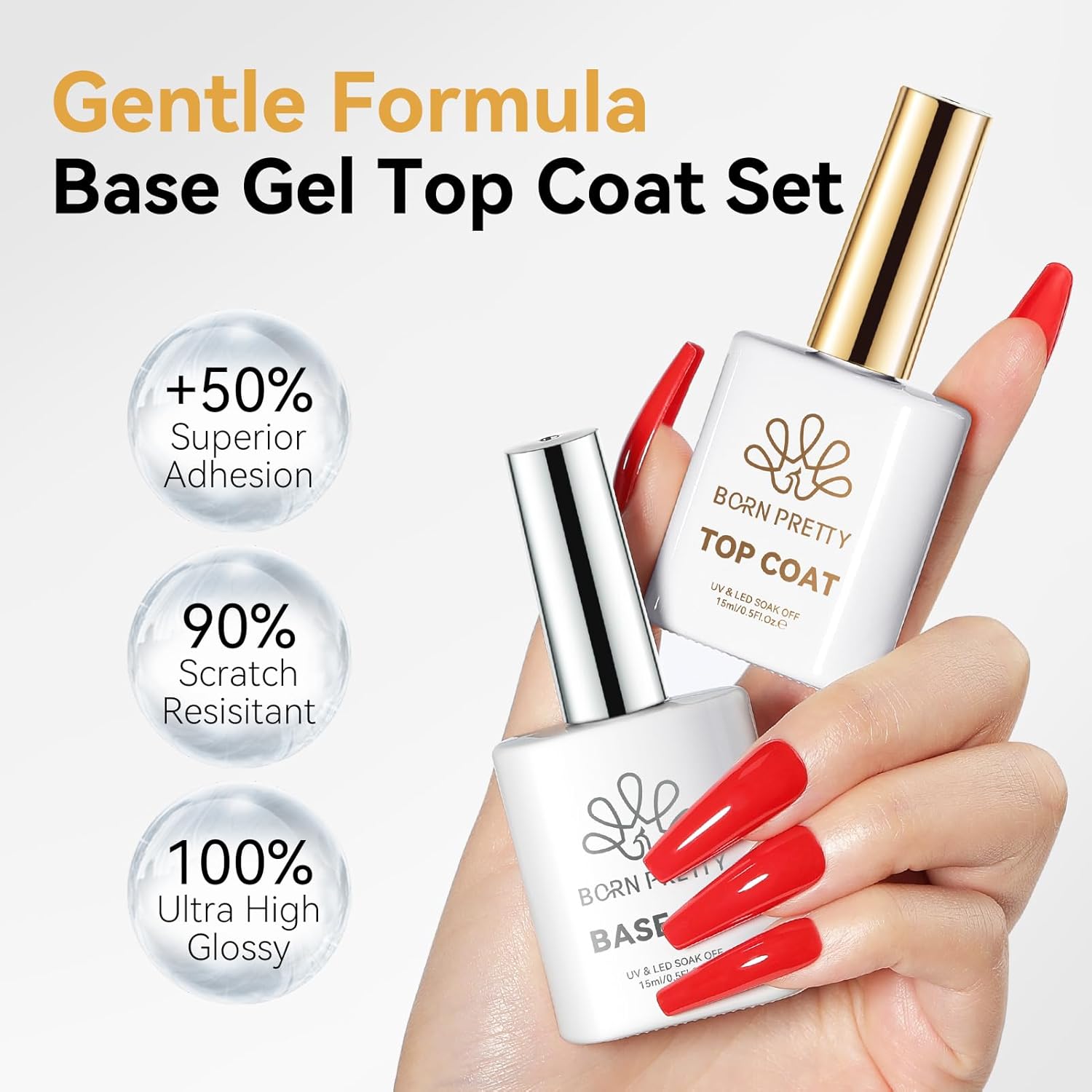 Thumbnail 2 de Born Pretty No Wipe Super Top Coat Gel UV 2X15ML