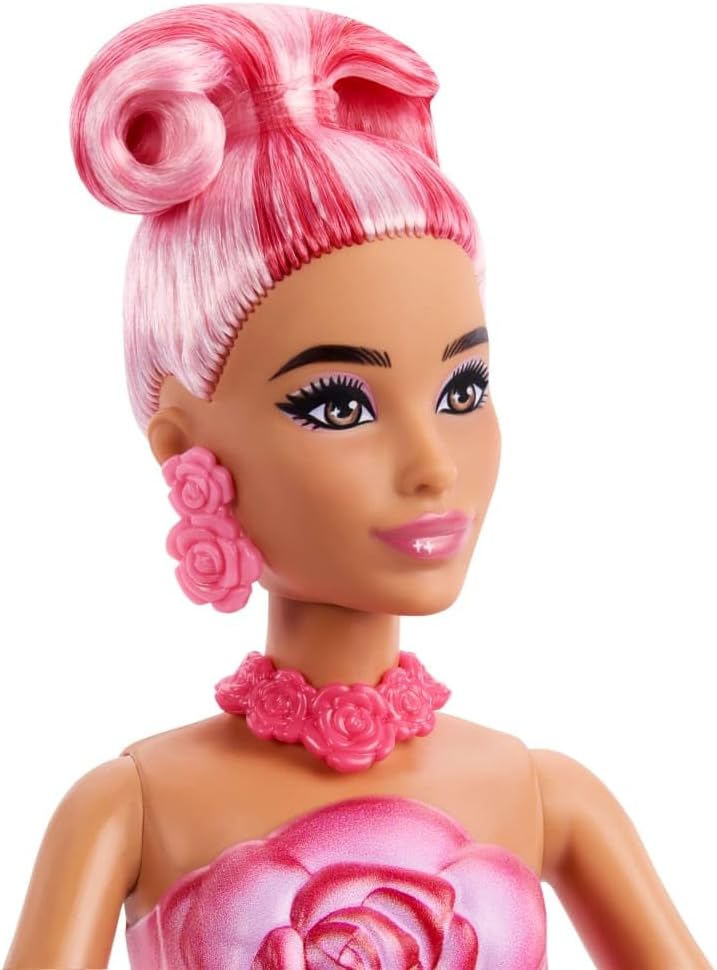 Thumbnail 2 de Barbie Petal Pop Duftende Puppe im Rosenkleid mit Zubehör – Überraschung im Blumenstrauß (JMF59)
