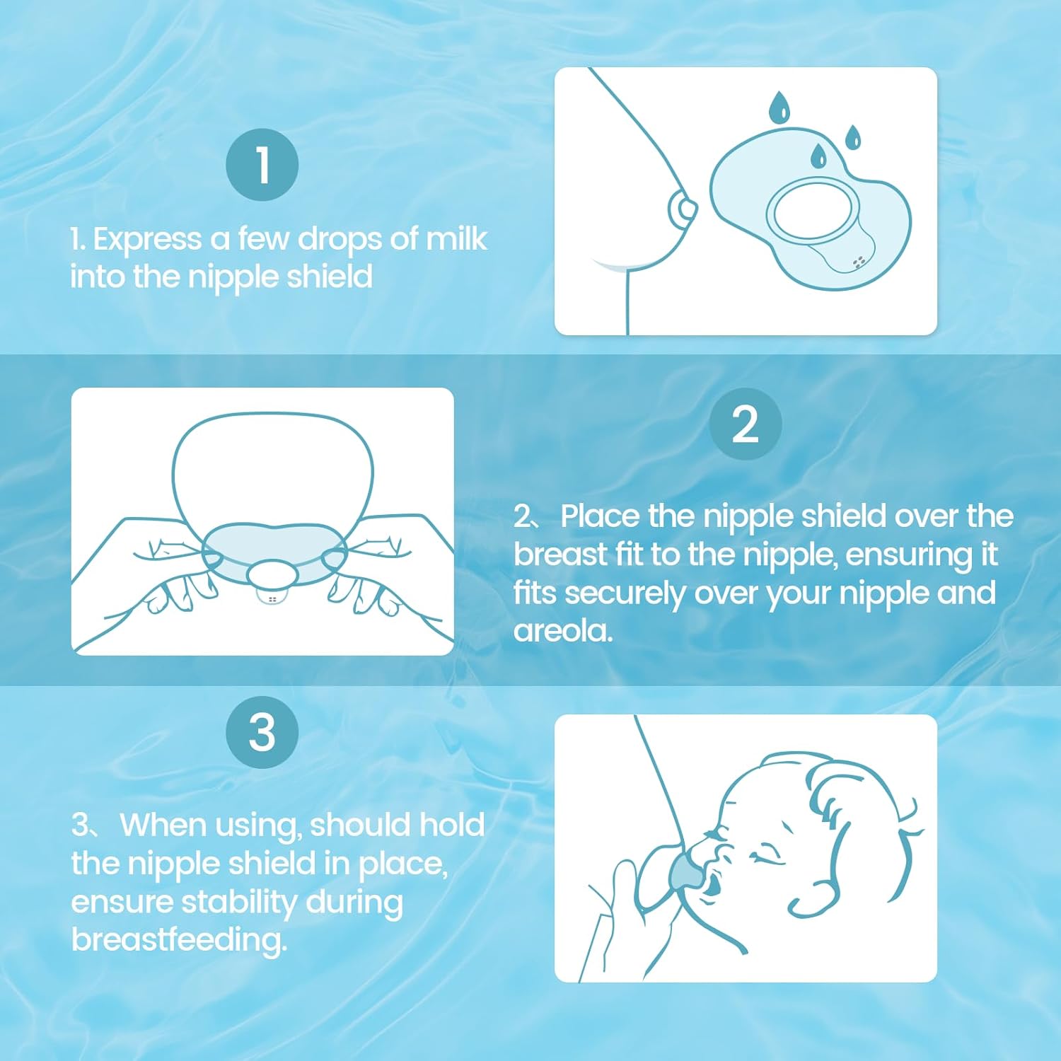 Thumbnail 4 de Porwke 20mm Nipple Shields for Breastfeeding – 2 Pack in Medical Grade Silicone