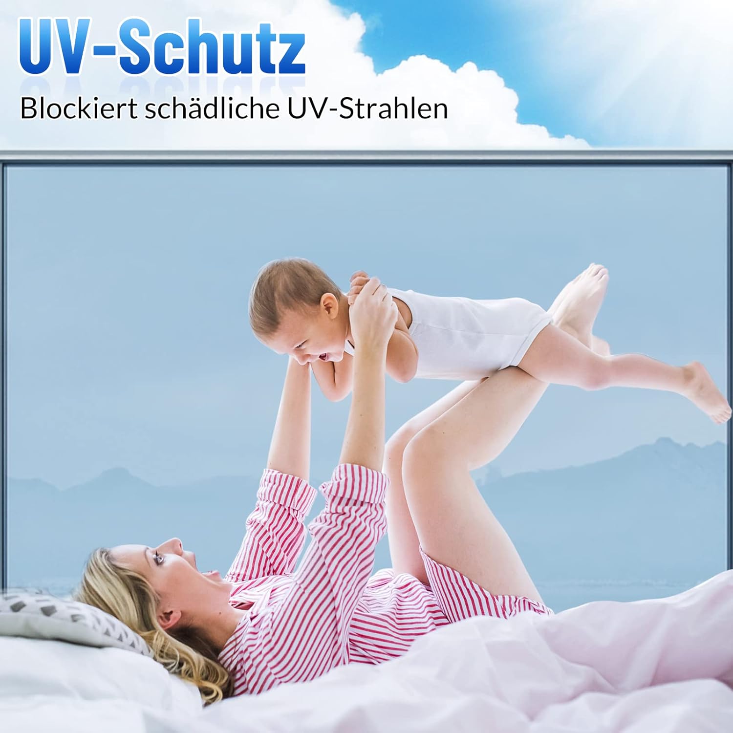 Thumbnail 5 de rabbitgoo Sonnenschutzfolie für Fenster (innen & außen) Silber, Spiegelfolie Sichtschutz, 75x200 cm