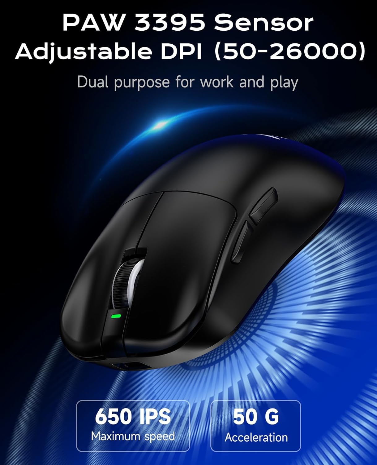 Thumbnail 1 de VGN Dragonfly F1 Pro Max Wireless Gaming Mouse (PAW3395, up to 4000Hz) — Black