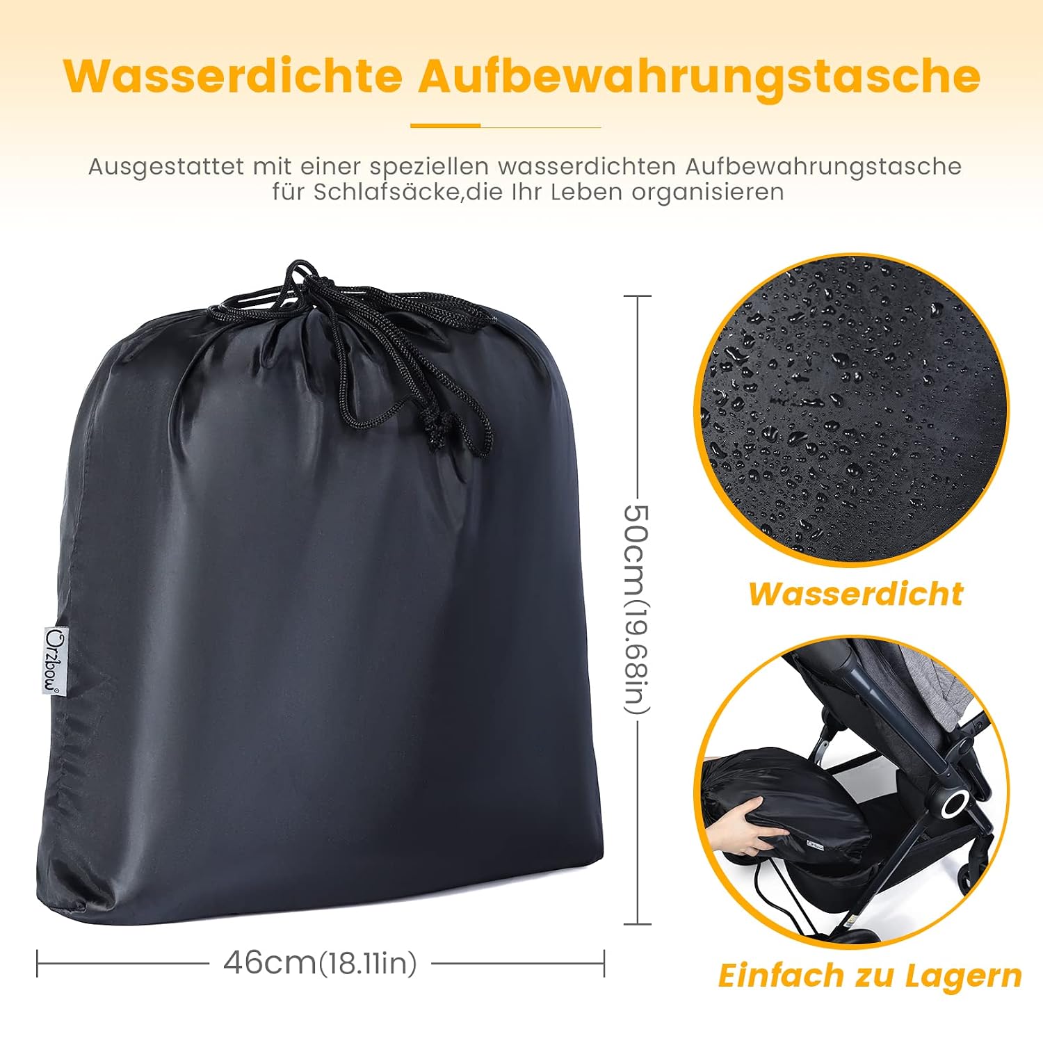 Thumbnail 5 de Orzbow Fußsack Kinderwagen 97×44 cm 👶