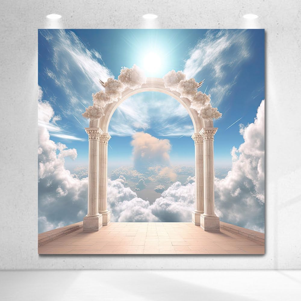 Thumbnail 3 de MEHOFOND 8x8ft Door to Heaven backdrop