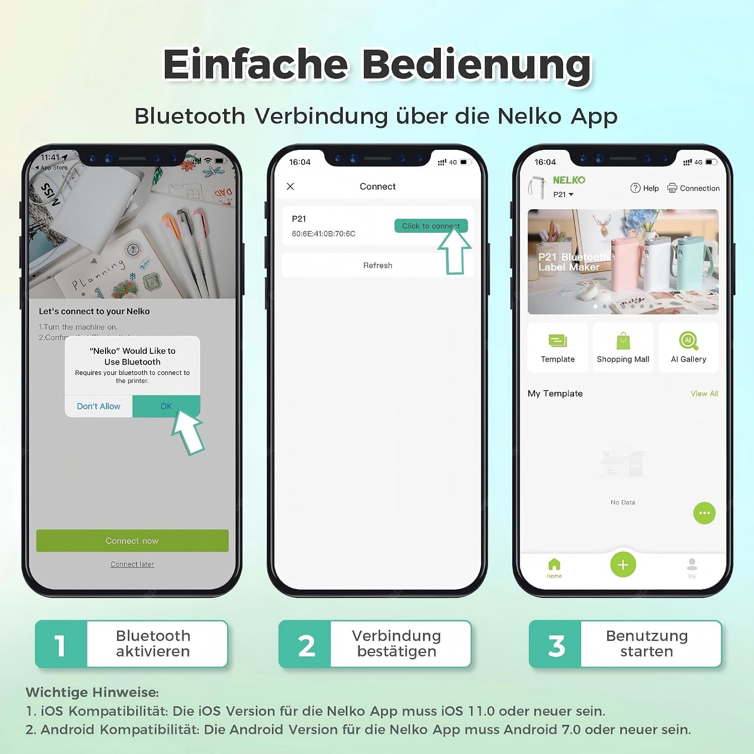 Thumbnail 5 de Nelko Etikettendrucker P21 mit Bluetooth