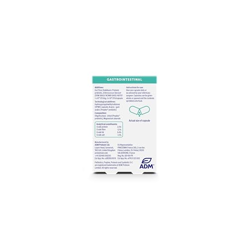 Detalle de Protexin Veterinary Synbiotic D-C Capsules – High-Concentration Probiotic & Prebiotic for Dogs & Cats (50 capsules)