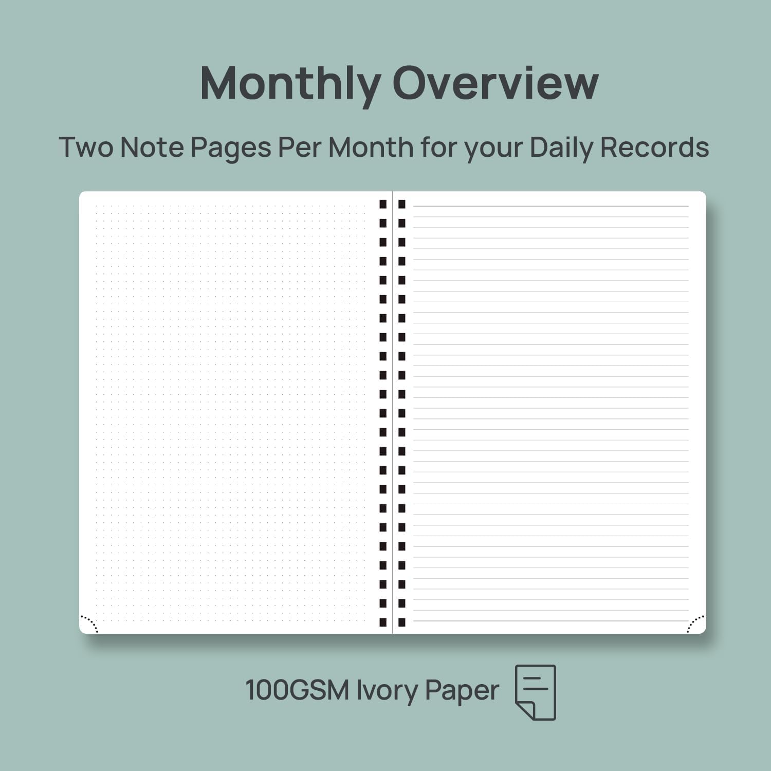 Detalle 2 de POPRUN Monthly Planner 8.25" x 11.75