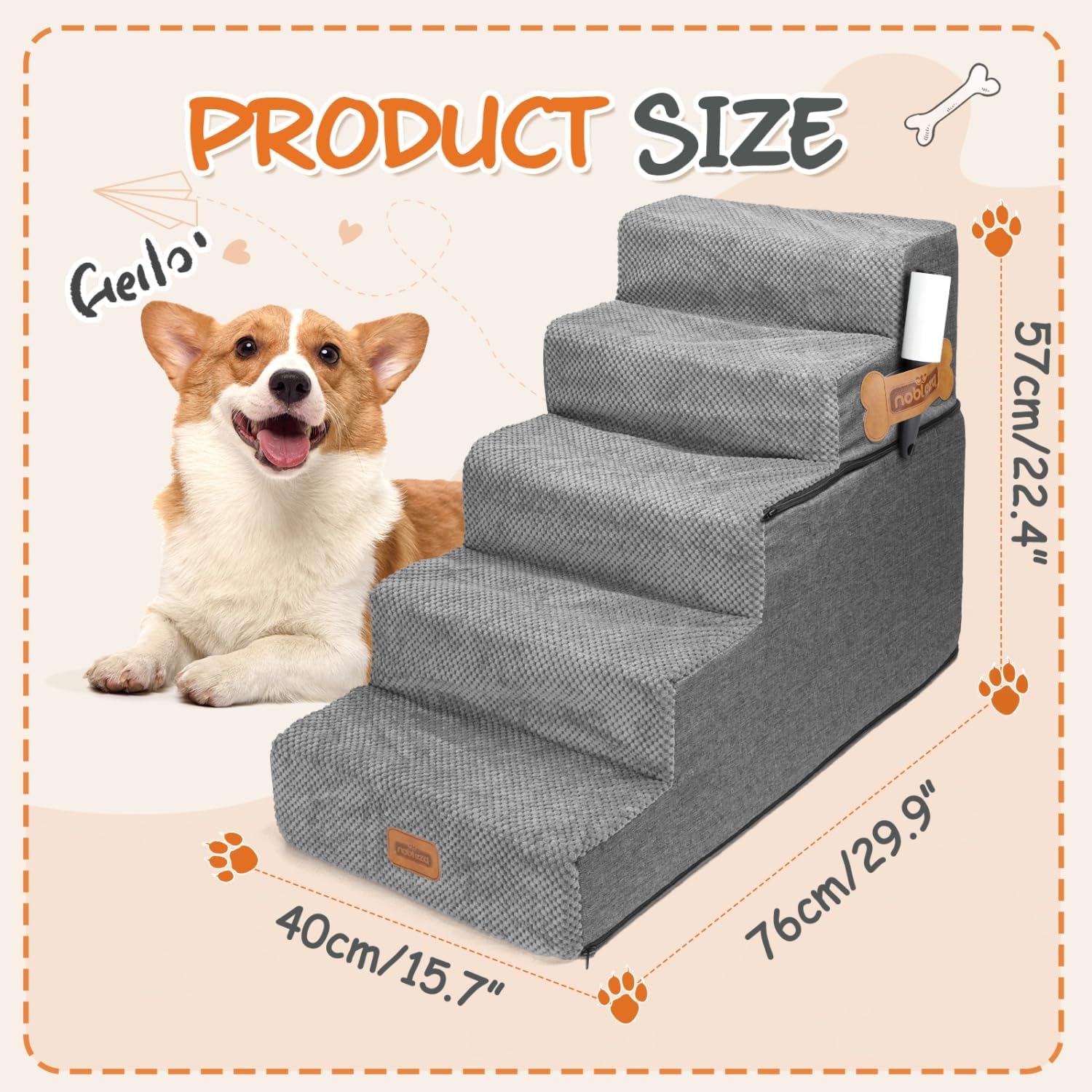 Thumbnail 1 de Nobleza Escalier pour Chien 5 marches 🐾