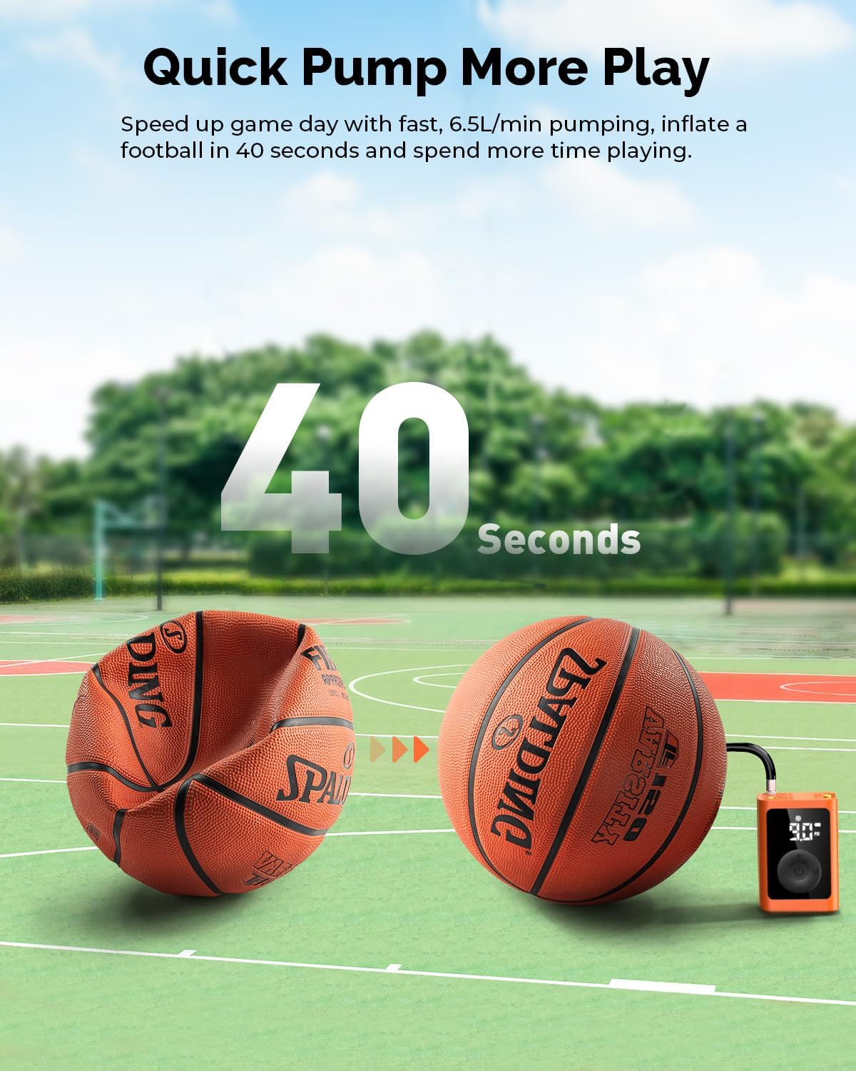 Thumbnail 6 de ETENWOLF P300 Plus Ball Pump: Electric Inflation with 3200mAh Battery