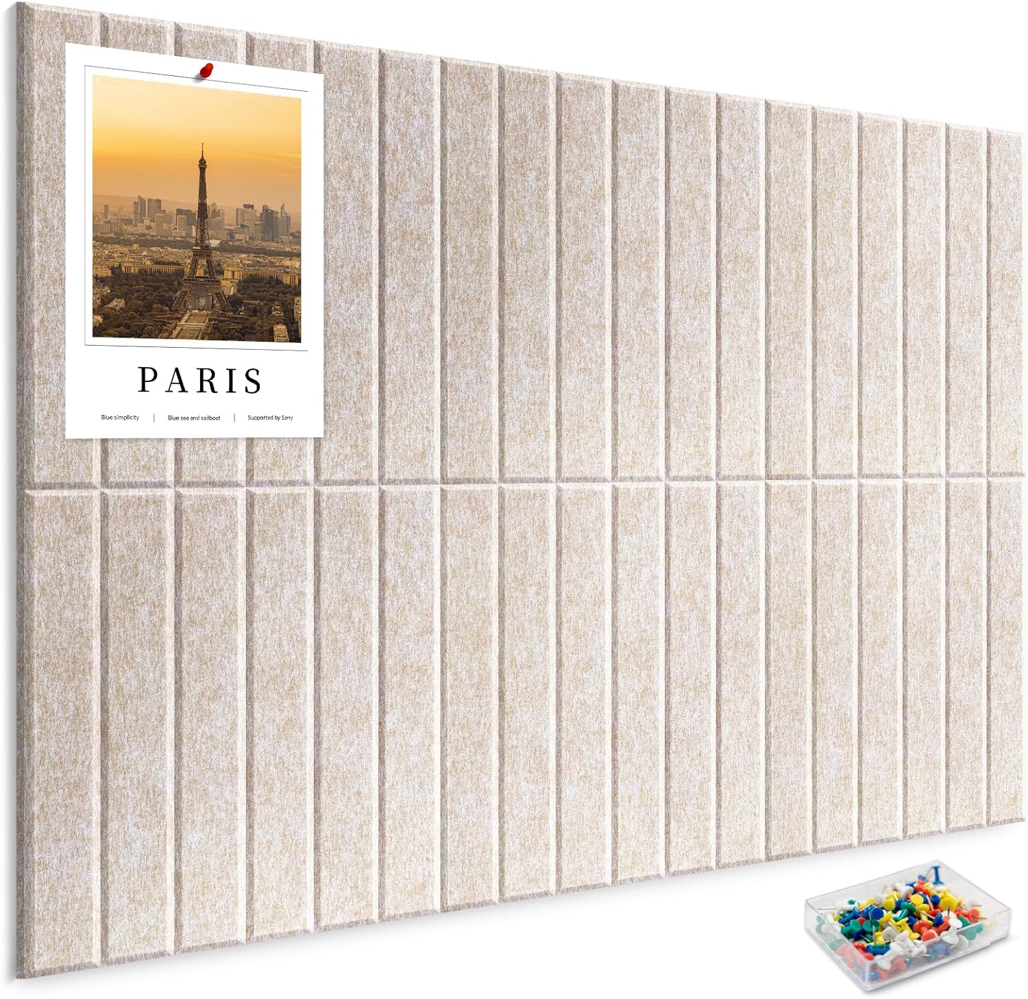 Großes Kork-Bulletin Board als Filz-Wandtafel 90 x 60 cm (6er Set)