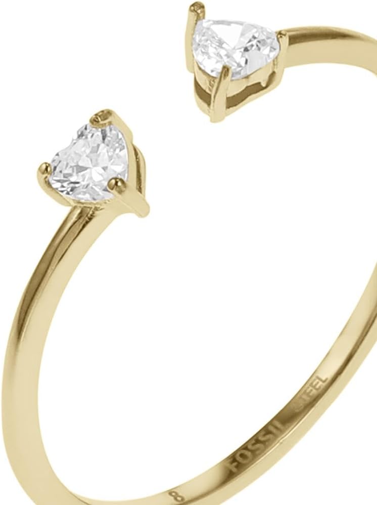 Thumbnail 5 de Fossil Damen Ringe aus Edelstahl (offen) in Gold – poliertes Finish