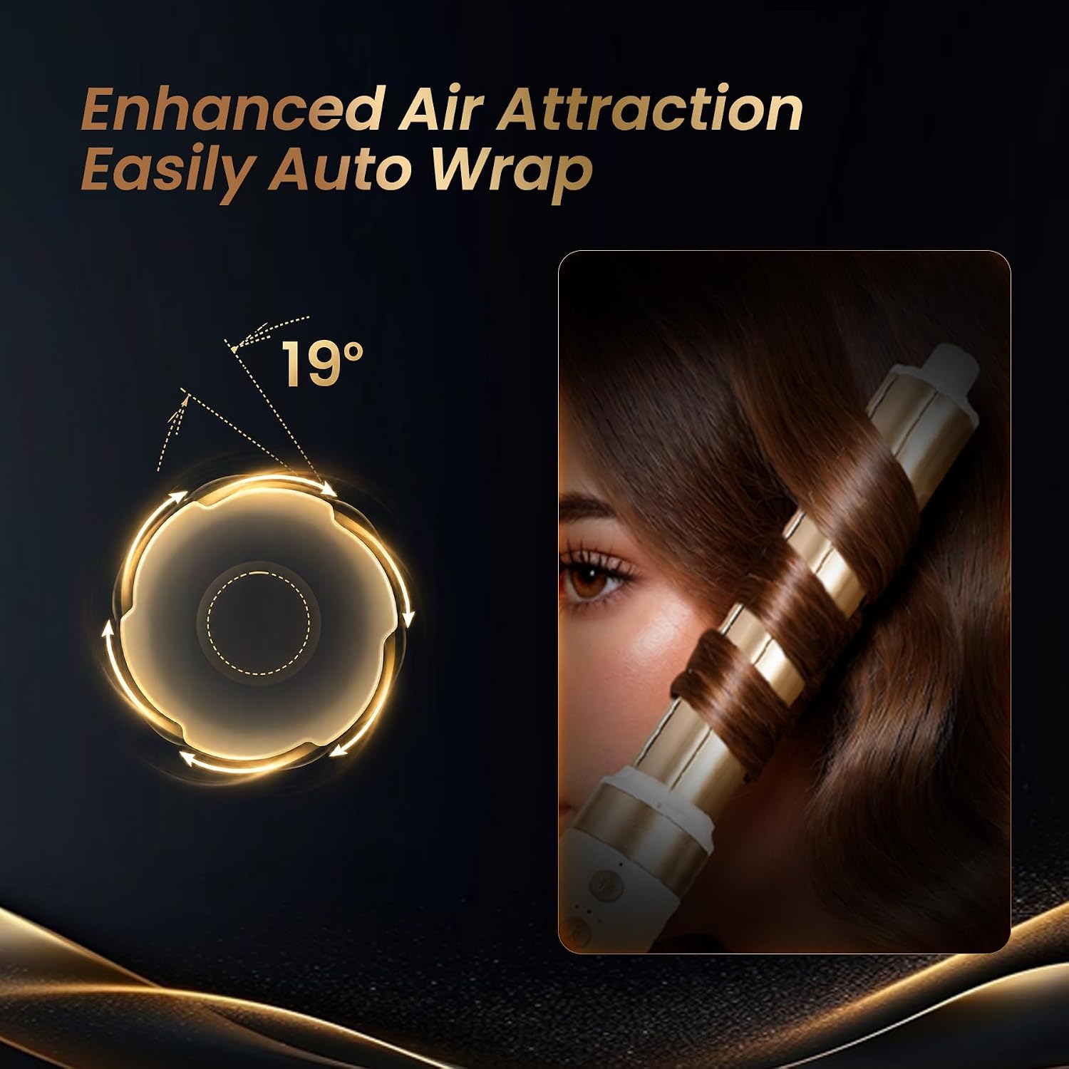 Detalle de GLAMUP 3030 6-in-1 Extra Long Wrap AirCurler, 110,000 RPM, Ionic Styling