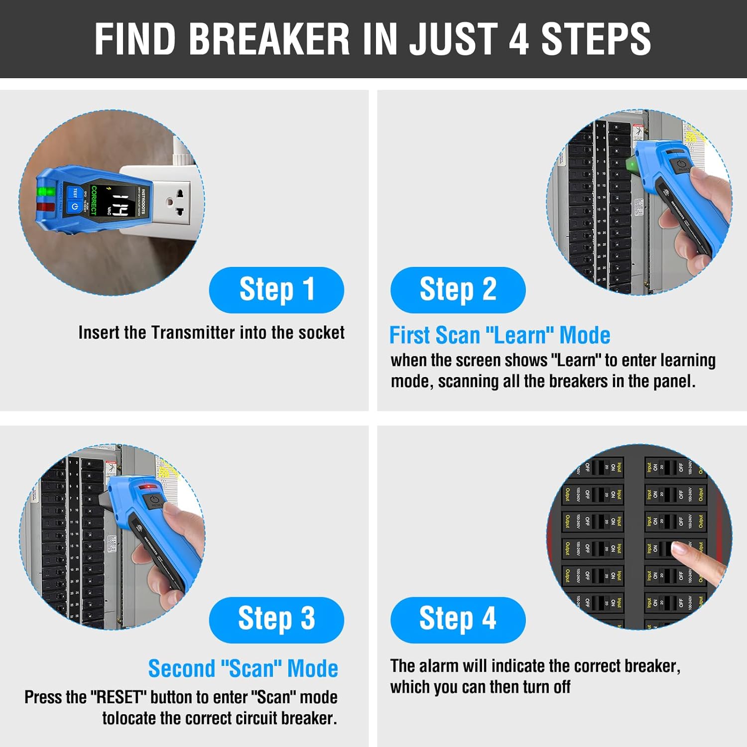 Thumbnail 3 de INSTRODOTS Circuit Breaker Finder 90–135V