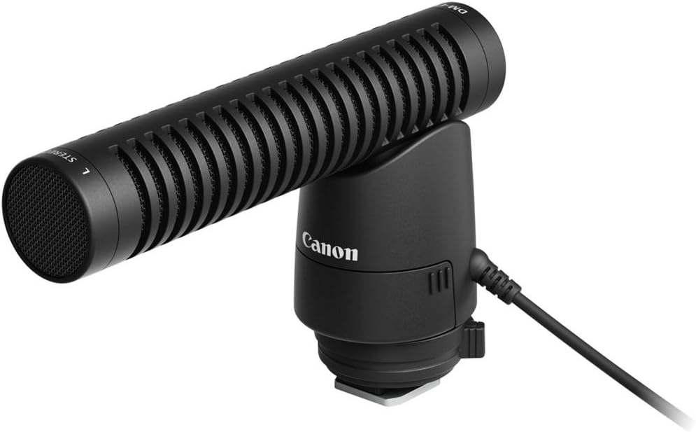 Canon DM-E1 externes Stereo-Richtmikrofon (1429C001) für EOS-Kameras, schwarz