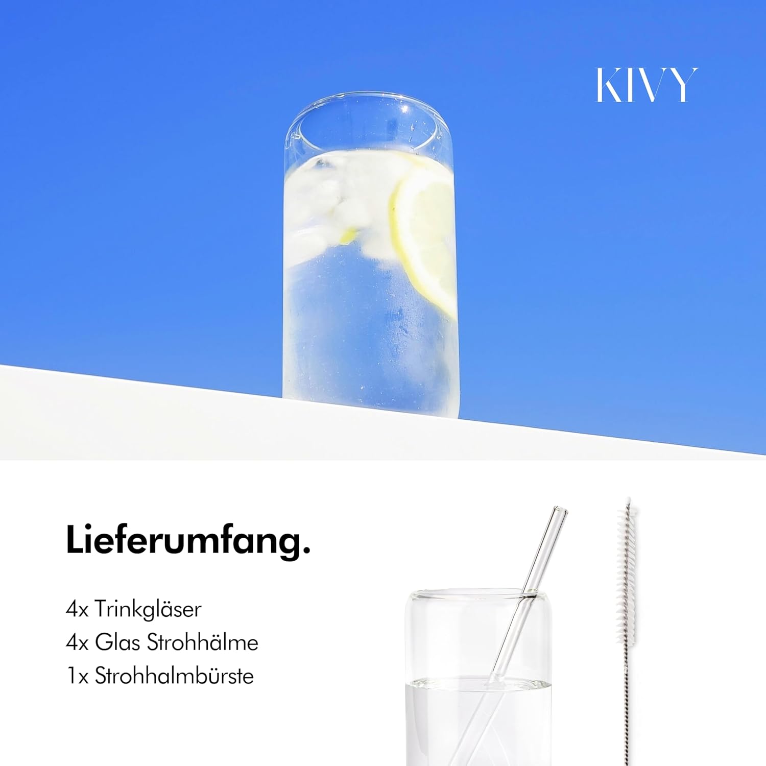 Thumbnail 5 de KIVY Trinkgläser 4x450ml