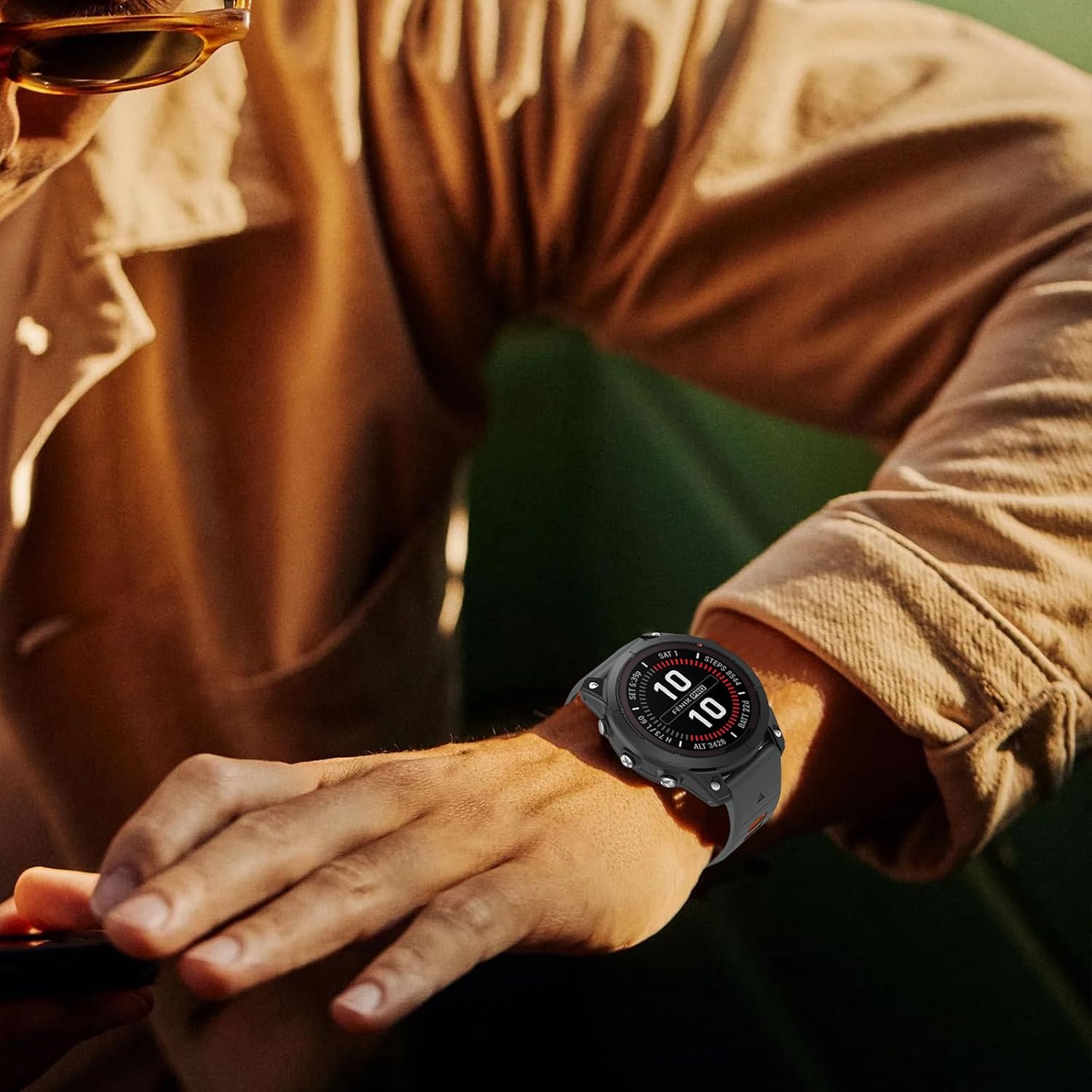 Detalle de U-LIMVE silikonarmband 26 mm QuickFit för Garmin Fenix, Epix och Tactix