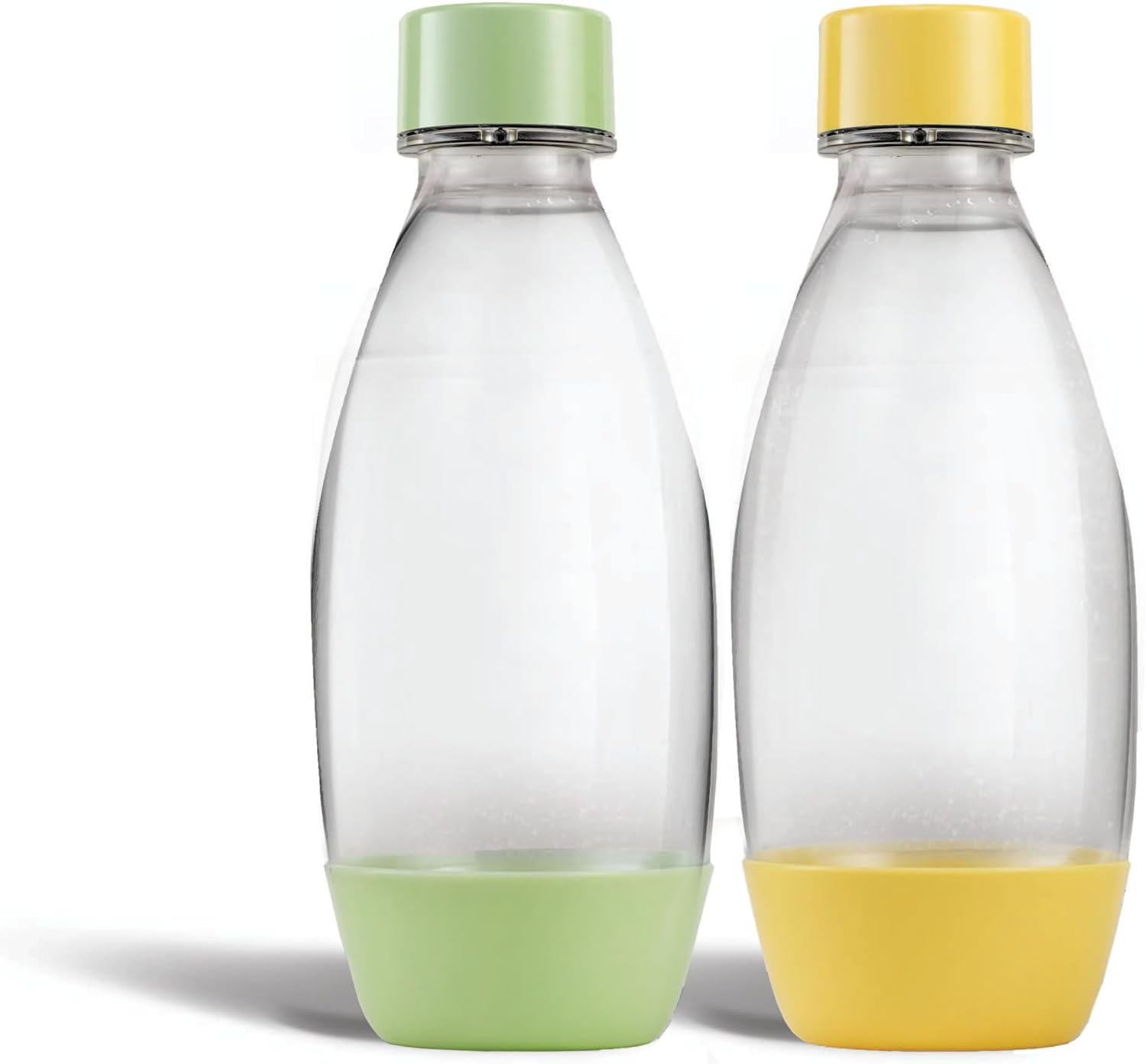 Detalle 2 de Sodastream Fuse – Set di 2 bottiglie da 0,5 L, lavabili in lavastoviglie, Tritan resistente, disponibili in verde mentolato e giallo