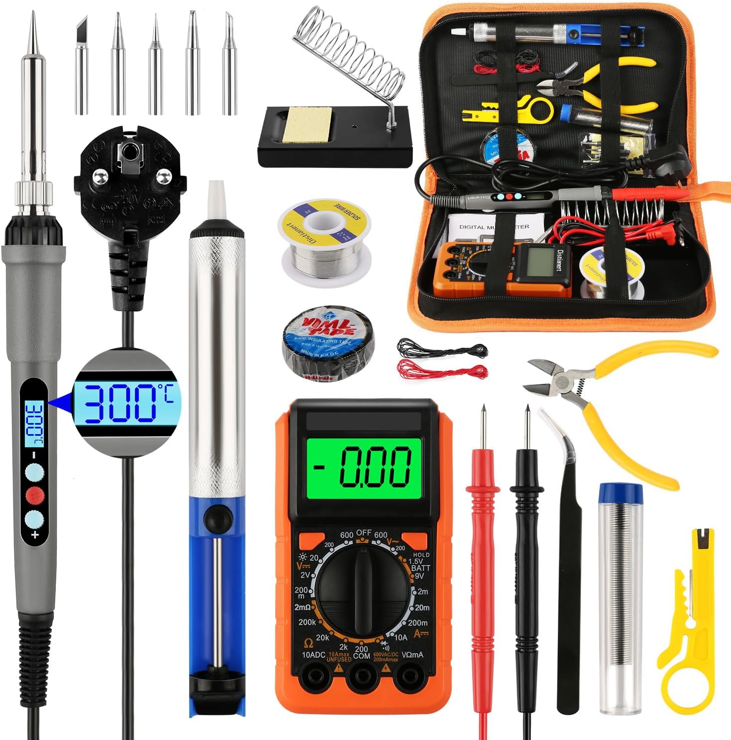 Detalle de Kit soldador 60W temperatura ajustable 180–500°C
