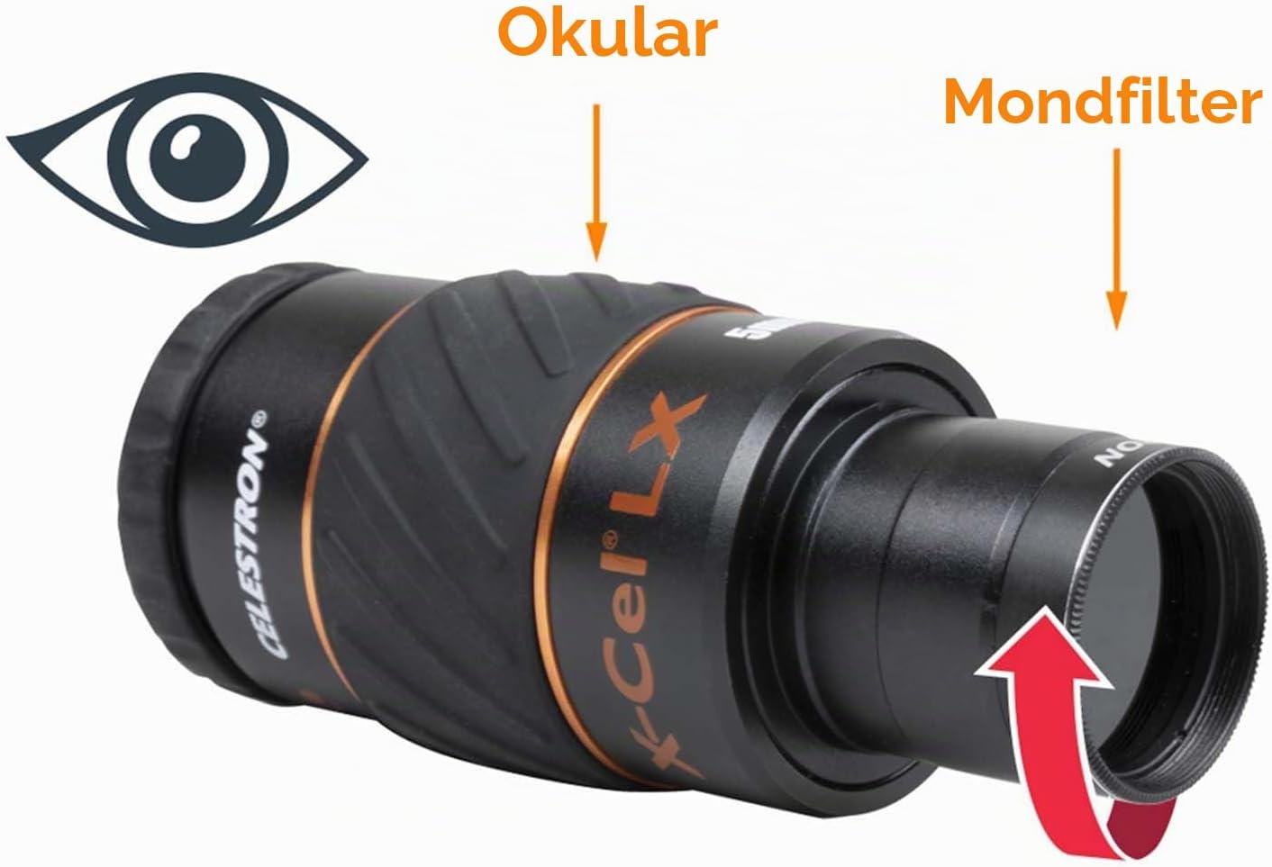 Thumbnail 1 de Celestron 94119-A 1.25 Zoll Mondfilter – Klarer Kontrast für Mond- und Planetenbeobachtungen