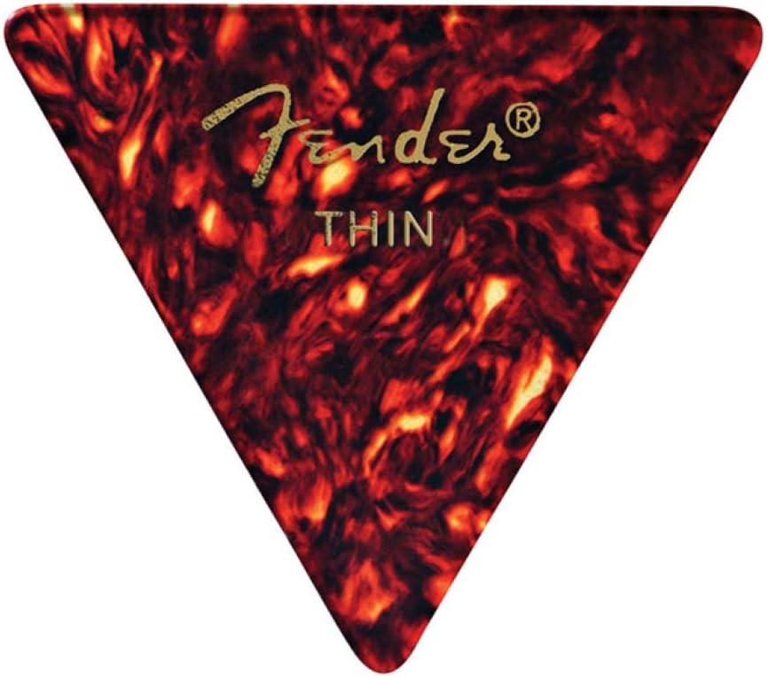 Detalle 2 de Fender 351 Premium gitarrplektrum, tunna i celluloid, vit Moto, 12-pack