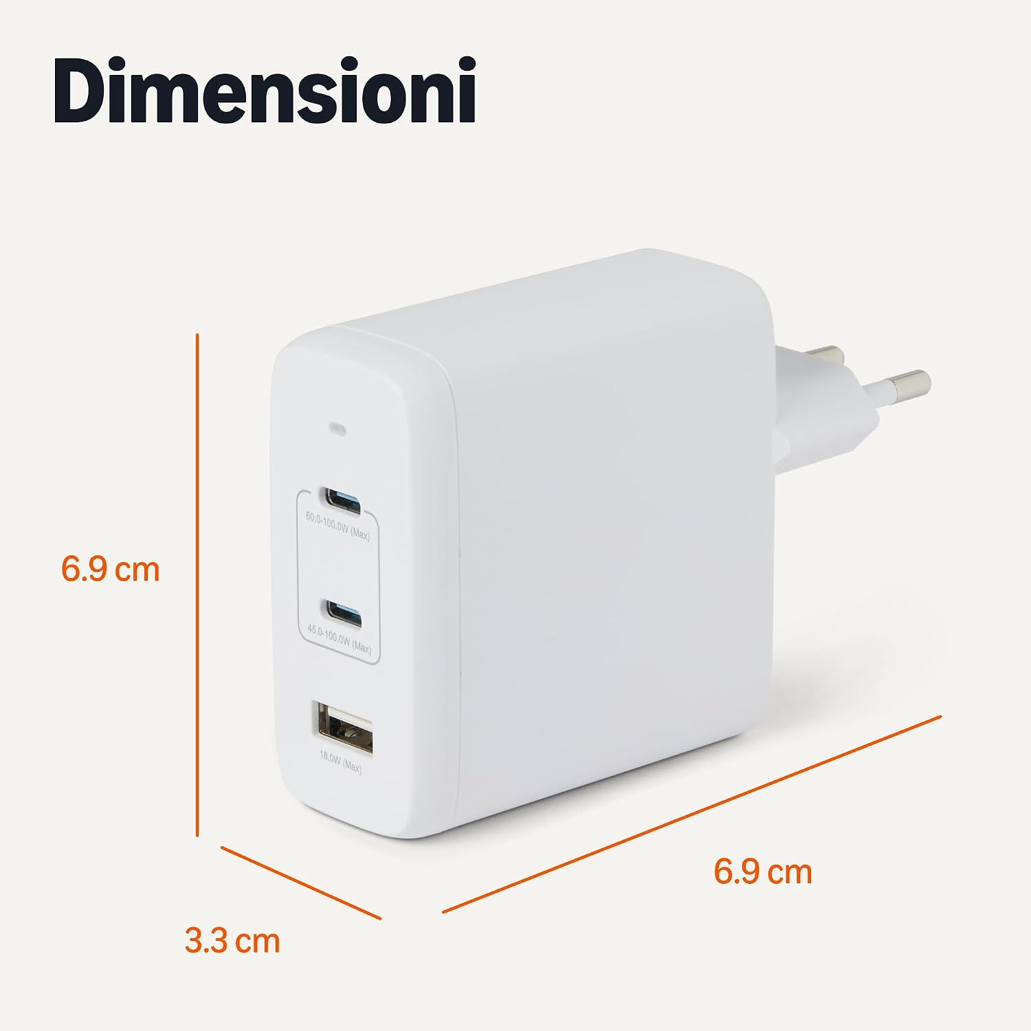 Thumbnail 4 de Amazon Basics Caricabatterie Nano GaN USB-C 120W