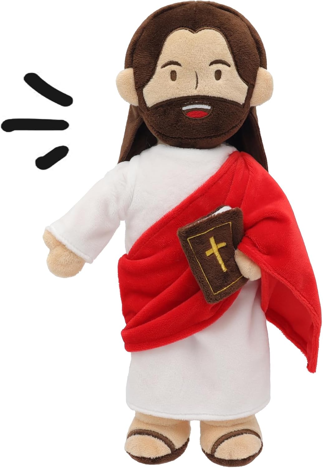 Detalle de Yelakey 13.4-inch Talking Jesus Plush Toy with 20 Bible Verses and 3 Bible Songs