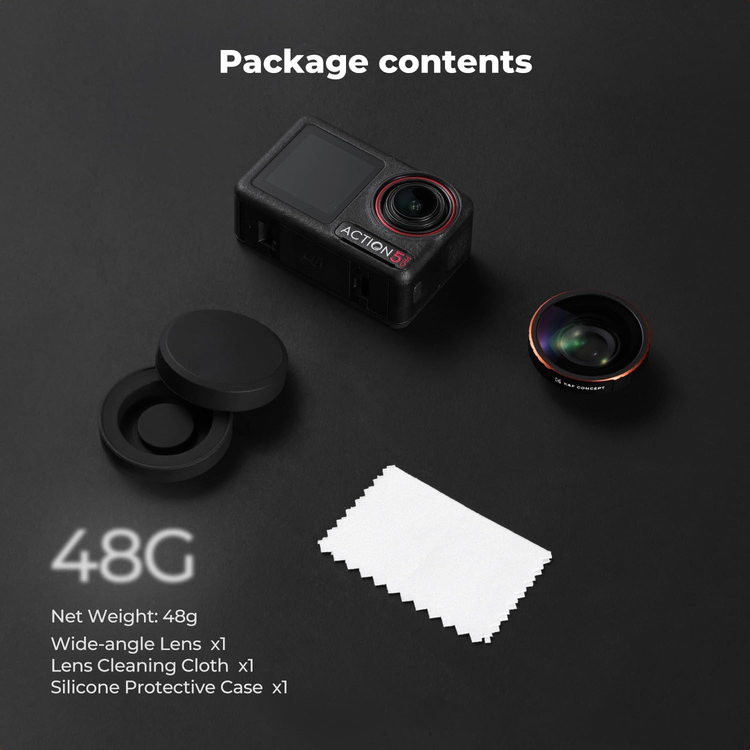 Thumbnail 6 de K&F CONCEPT wide-angle lens for DJI Osmo Action 5 Pro / Action 4 (180° ultra wide view)