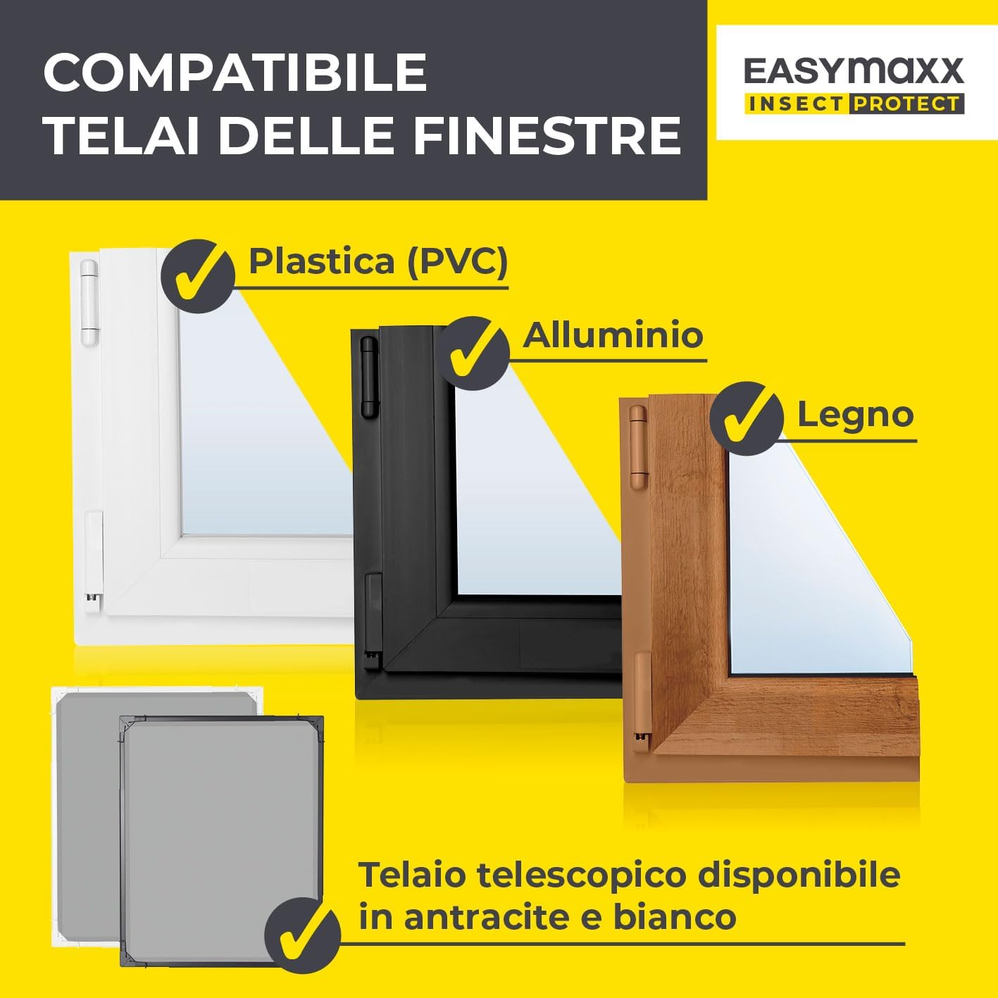Detalle 1 de EASYmaxx EASYmaxx zanzariera telescopica