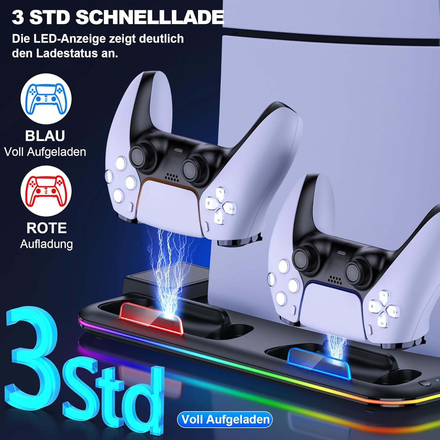 Thumbnail 5 de HELLCOOL PS5 Slim Ständer mit Lüfter