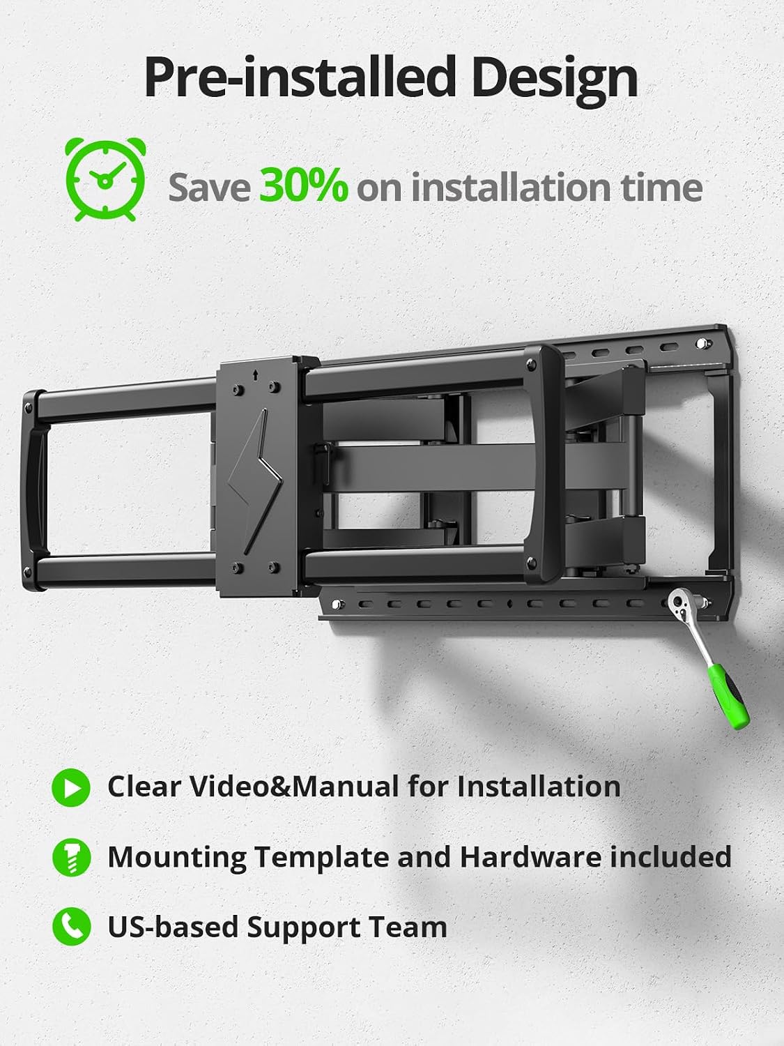 Thumbnail 6 de USX MOUNT Heavy-Duty Full-Motion TV Wall Mount for 42–100-Inch TVs
