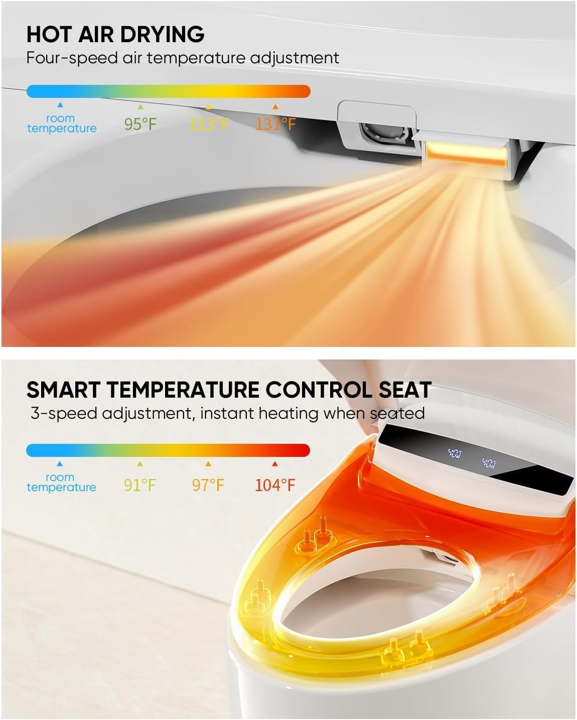 Thumbnail 5 de LOUPUSUO LP Smart Toilet with Bidet, Heated Seat and Warm Air Dryer