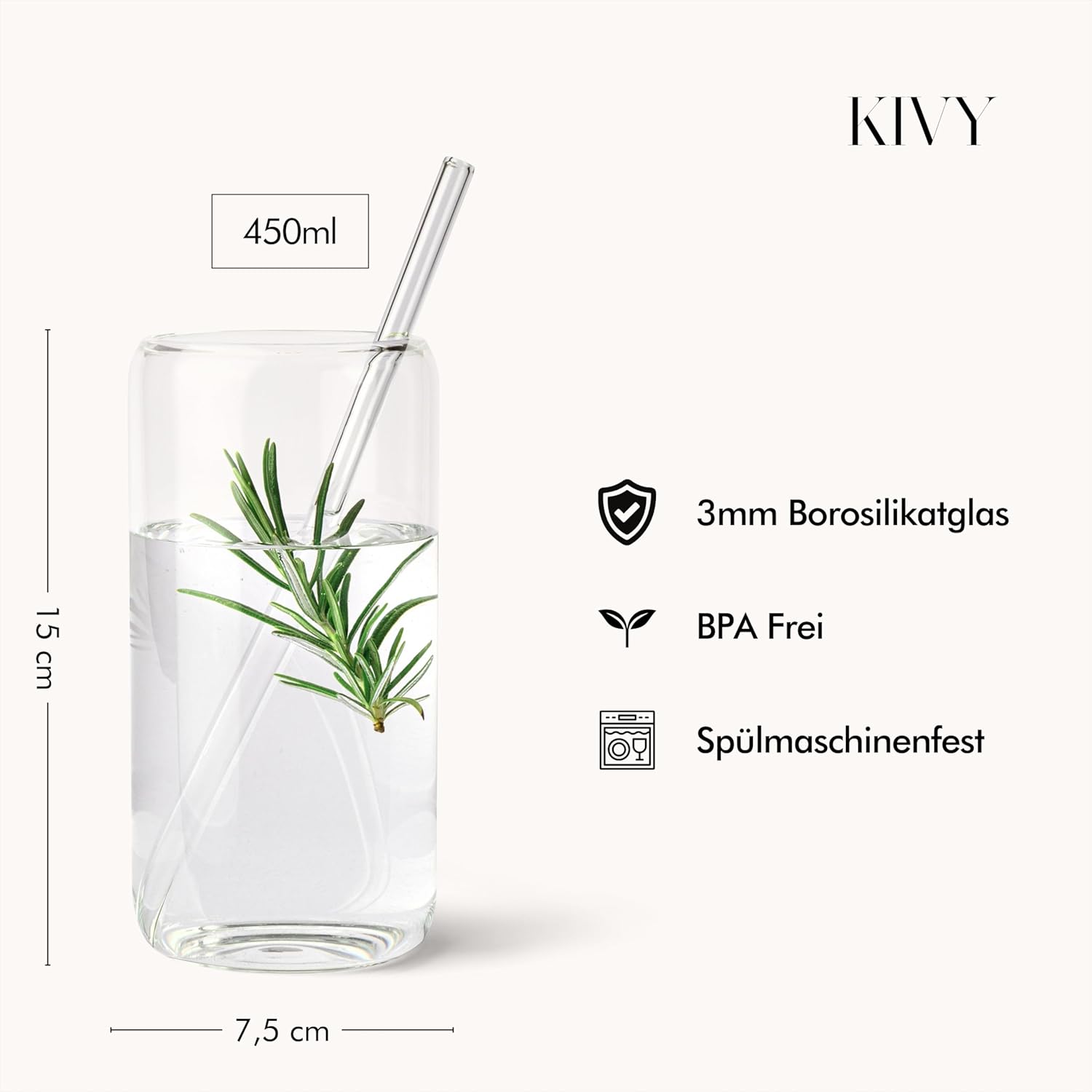 Thumbnail 2 de KIVY Trinkgläser 4x450ml