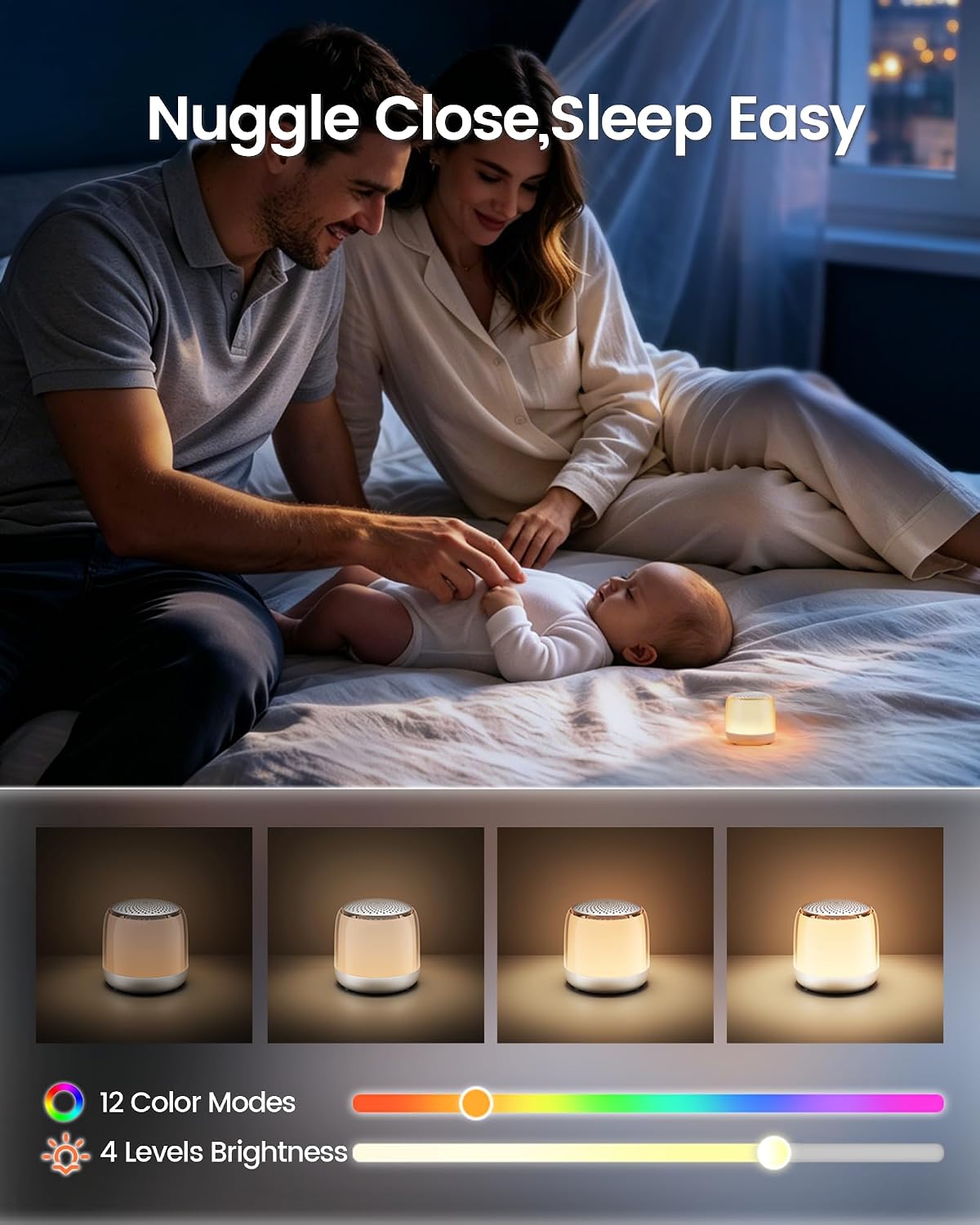 Thumbnail 2 de Glocusent Nano-Glow White Noise Machine: 35 Sounds, Travel Light with Night Light