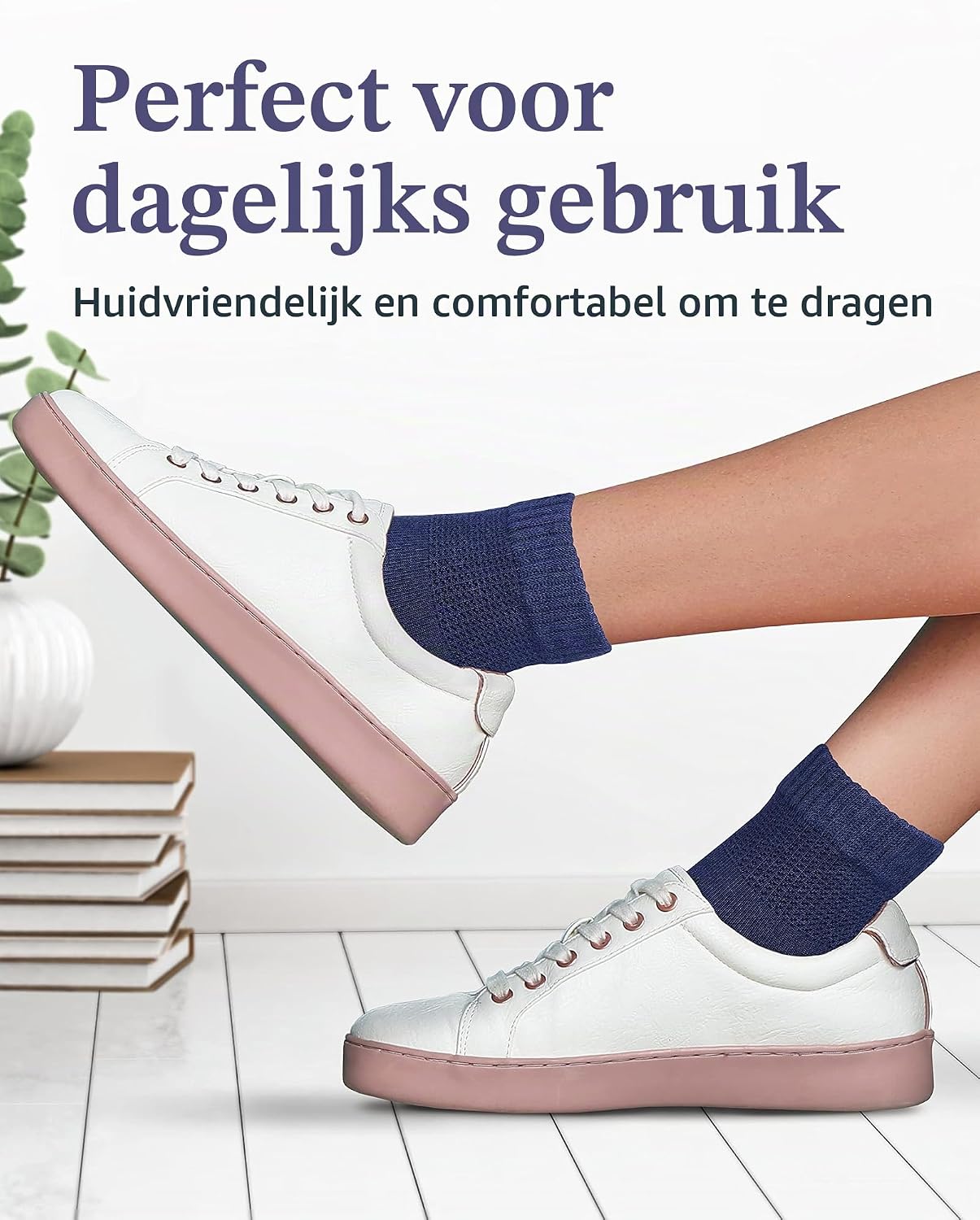Thumbnail 3 de Fiera Besa BESA2022BDDA diabetessokken voor dames, 4 paar bamboeviscose
