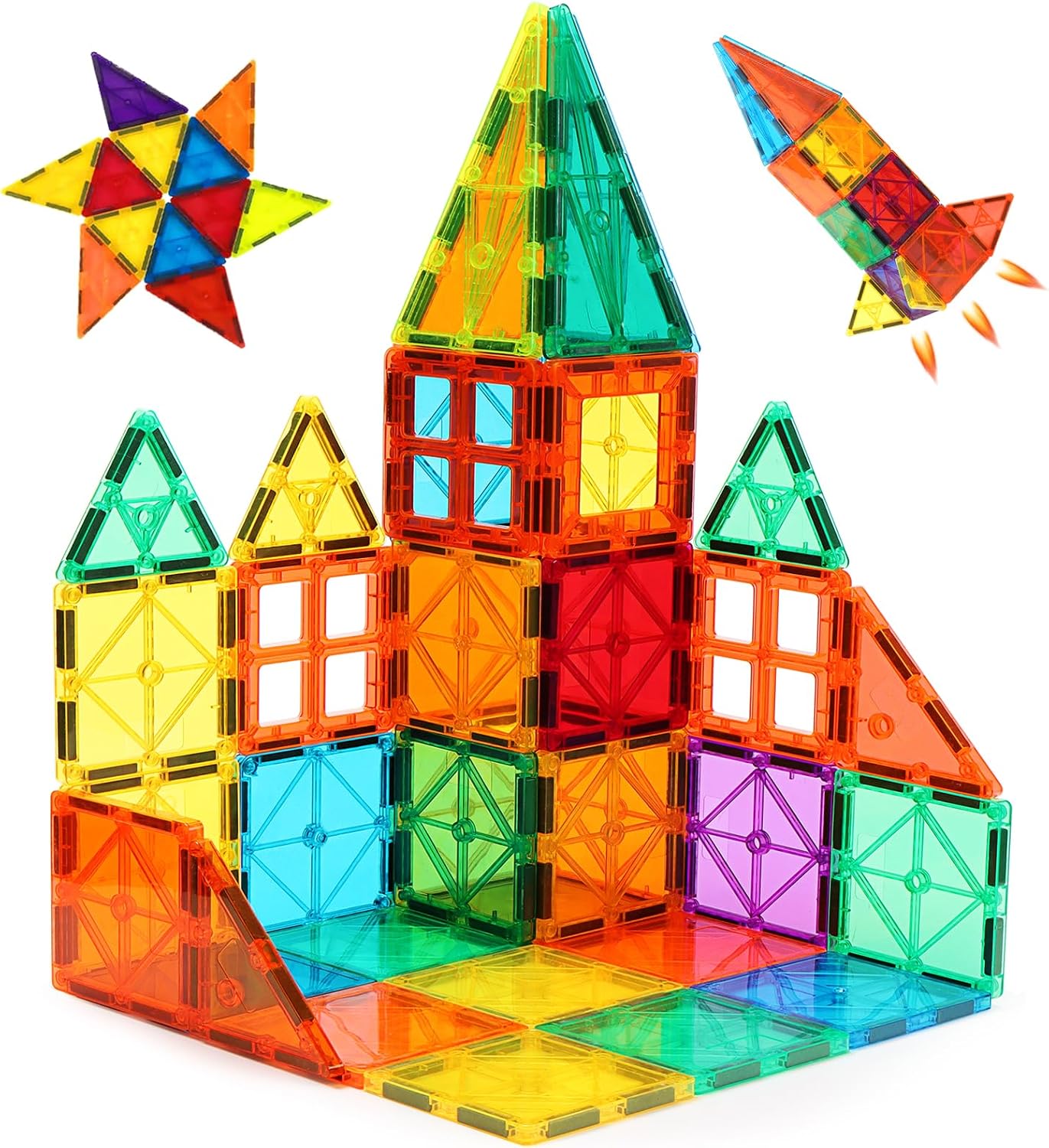 Thumbnail 6 de FNJO Magnetic Tiles 110-Piece Set